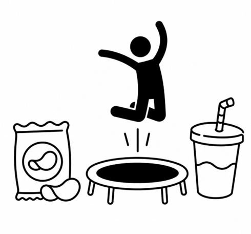 1,5 uur jumpen - Kinderfeest