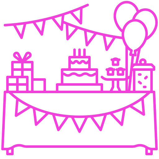 Versierde kindertafel