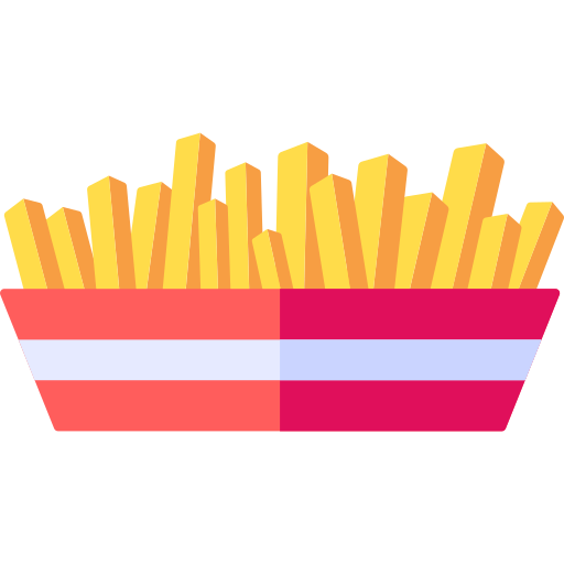 Frietjes eten
