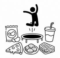 2 uur jumpen - Kinderfeest met Food-Arrangement